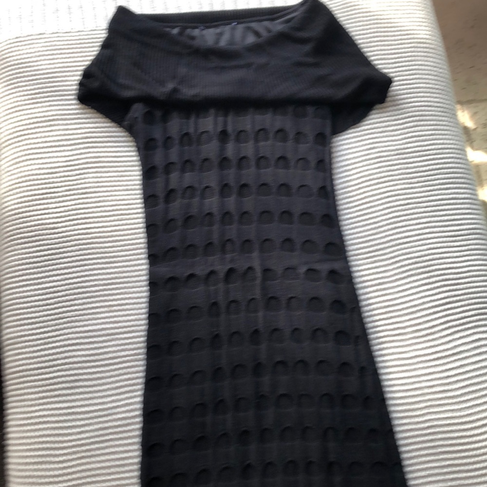 Black sweater dress fitted